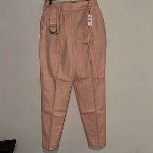 Express light pink linen pants, two front pockets, size 6. New with tags!